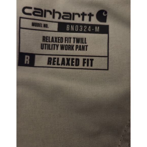 Carhartt Pants Mens 34x30 Khaki Tan Relaxed Fit Carpenter BNO324 Streetwear Work - Picture 8 of 10